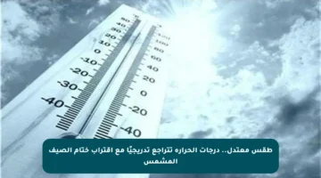 طقس معتدل.. درجات الحرارة تتراجع تدريجيًا مع اقتراب ختام الصيف المشمس